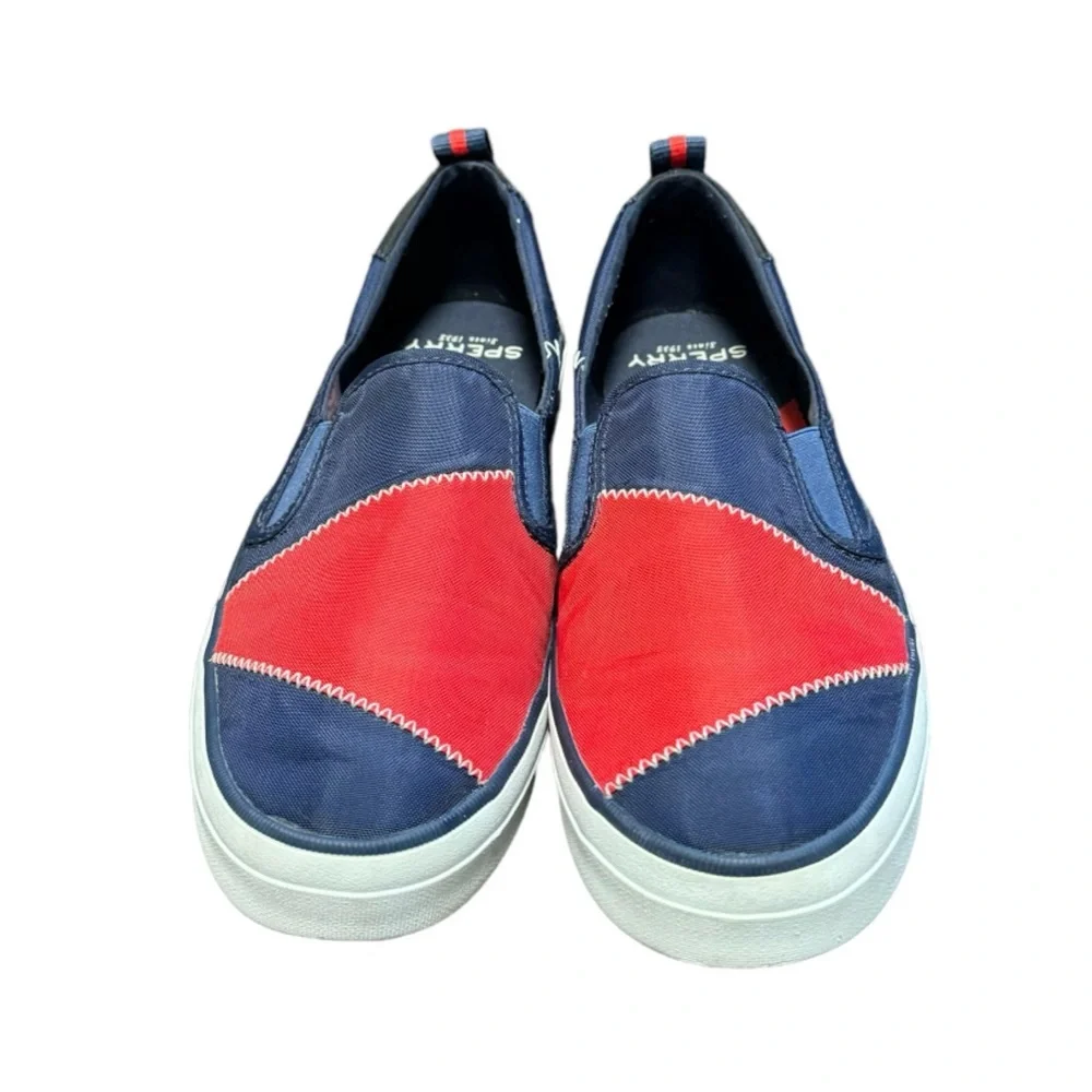 Sperry Women's Crest Twin Gore Bionic Navy/Red Sneakers Size 9.5